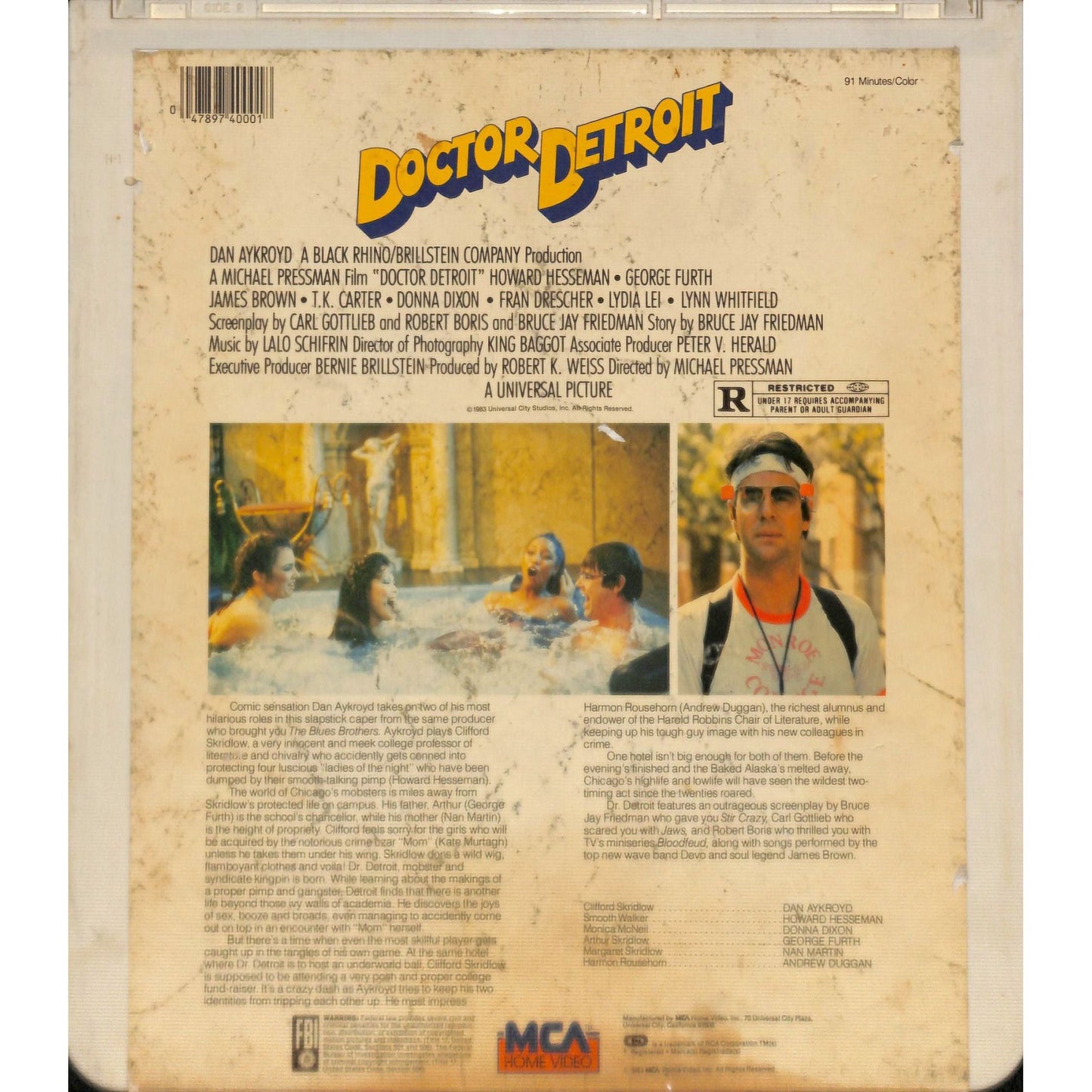 Doctor Detroit (1983) Vintage RCA CED Videodisc TESTED WORKING