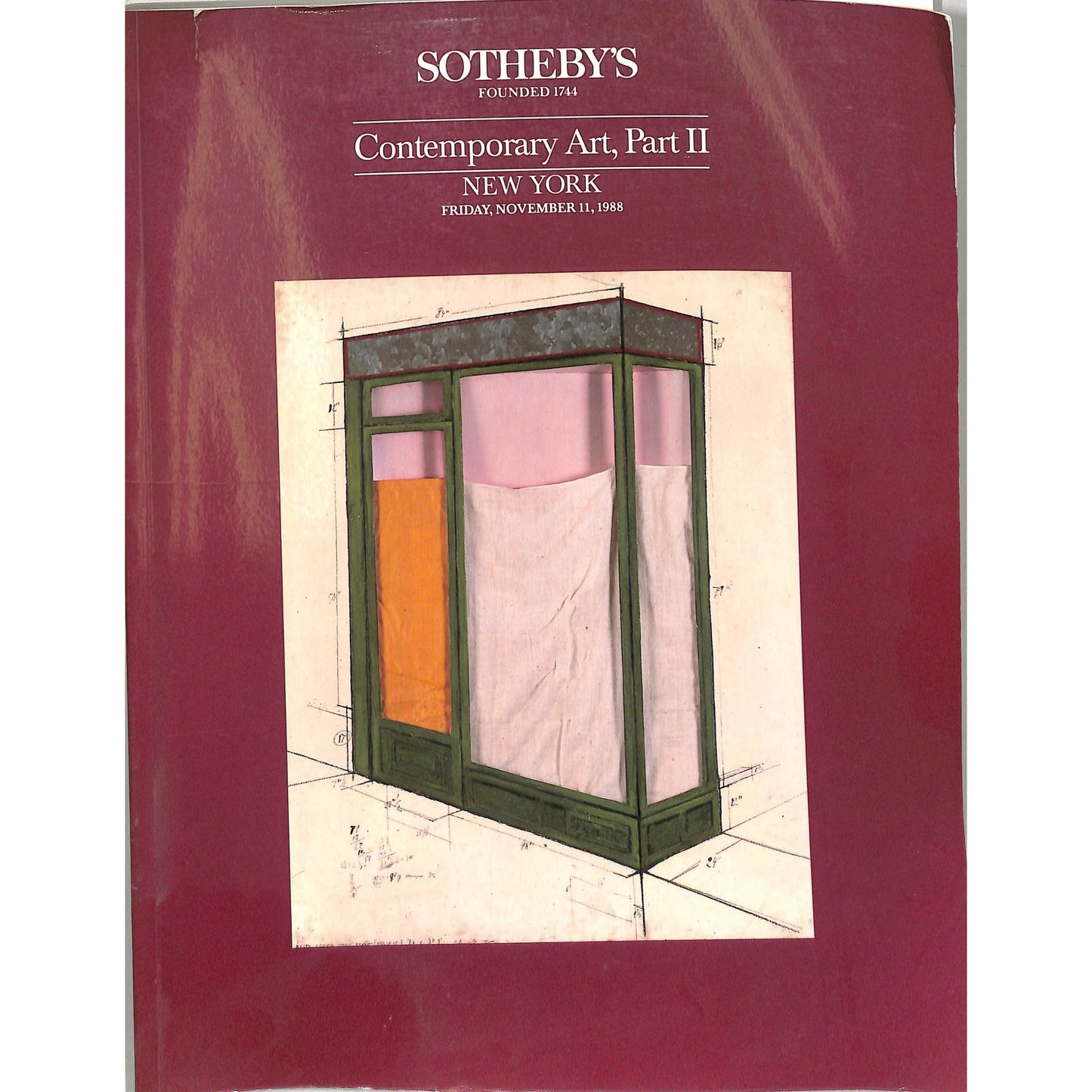 Sotheby's Contemporary Art Part 2 Auction Catalog November 11, 1988