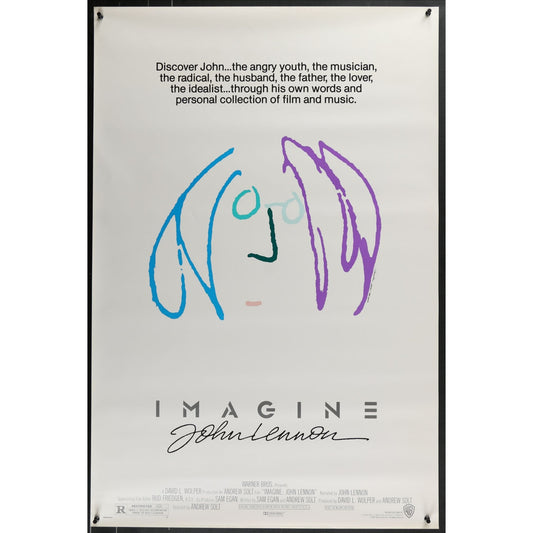 Imagine: John Lennon (1988) Original Single-side Movie Poster Rolled 27x40