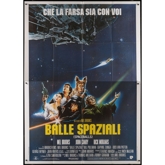 Spaceballs (1987) Original Italian Two-panel Movie Poster Folded 55x78