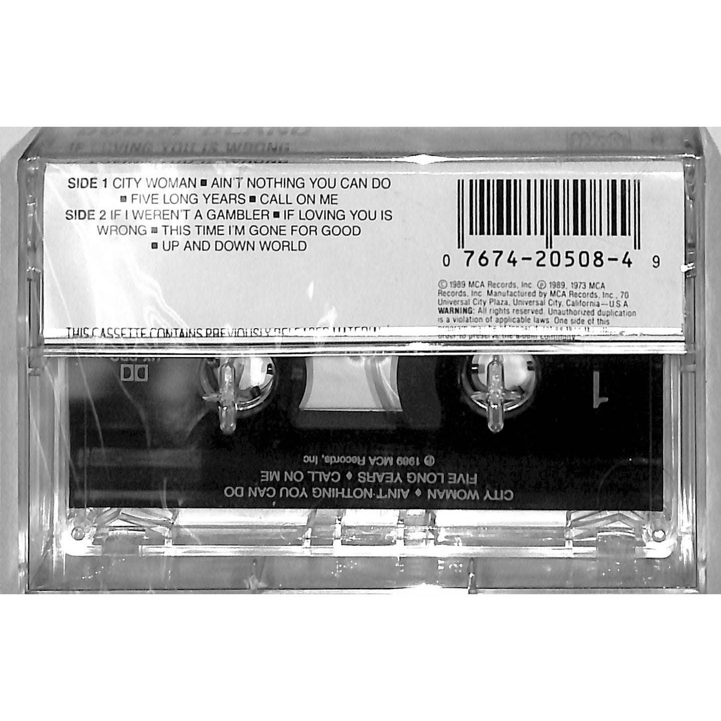 Bobby Bland - If Loving You Is Wrong Sealed Cassette Tape MCAC 20508