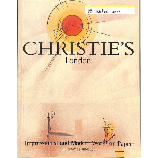 Christie's Modern Works on Paper Auction Catalog June 28, 2001