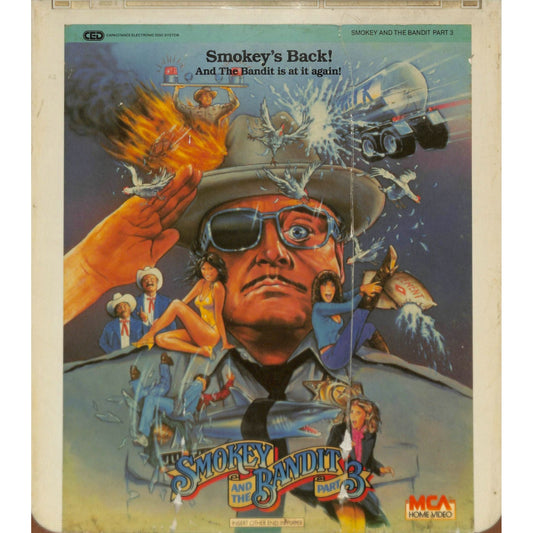 Smokey and The Bandit 3 (1983) CED RCA SelectaVision Videodisc TESTED WORKING