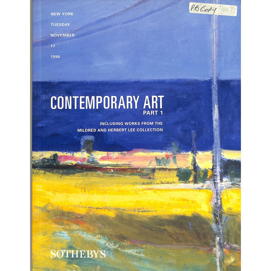 Sotheby's Part 1 Mildred & Herbert Lee Art Catalog 1998