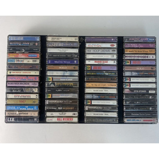 60 BRAND NEW SEALED CASSETTES + SHELF