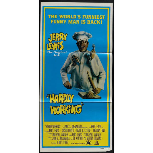 Hardly Working (1980) Original Australian Daybill Movie Poster