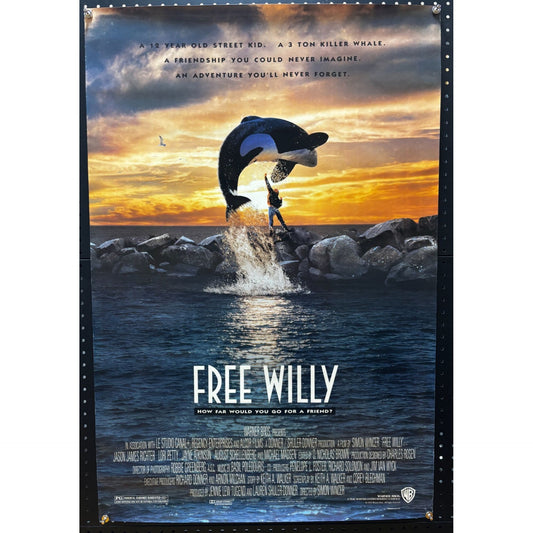 Free Willy (1993) Double-Sided, Original Rolled Poster 27x40