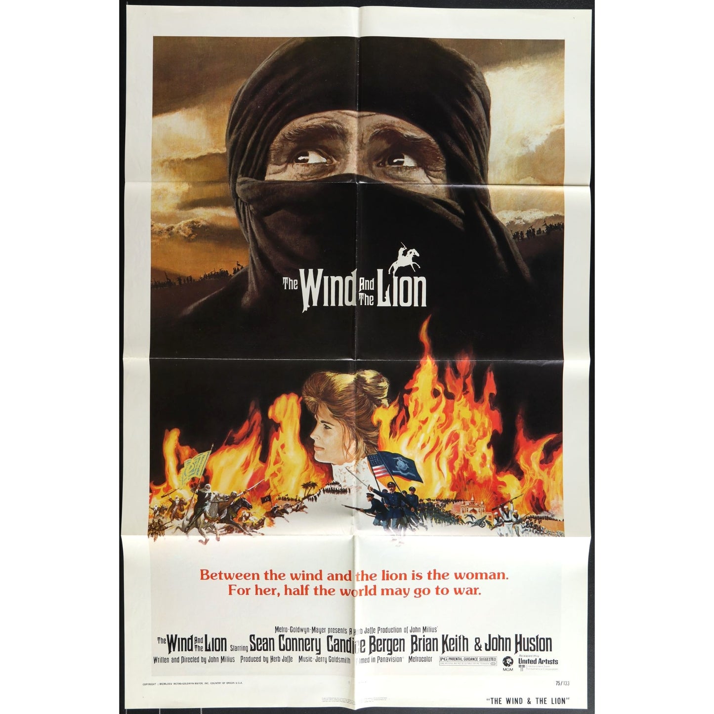 The Wind and the Lion (1975) Original Movie Poster Folded 27x41