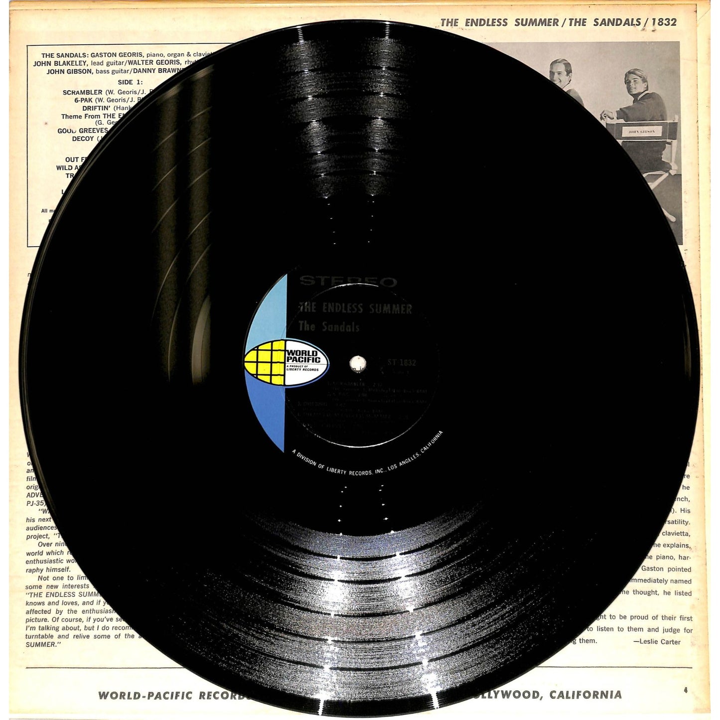 The Sandals - The Endless Summer Vinyl Record ST 1832