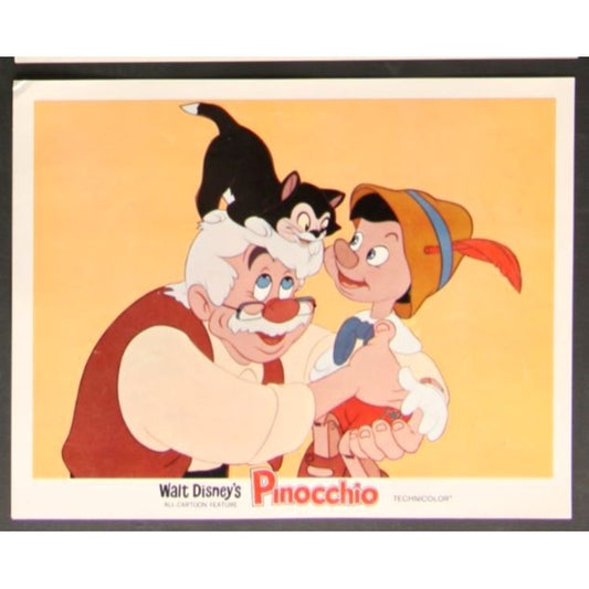 Pinocchio (1940 Re-release) Original Lobby Card Movie Poster 11x14
