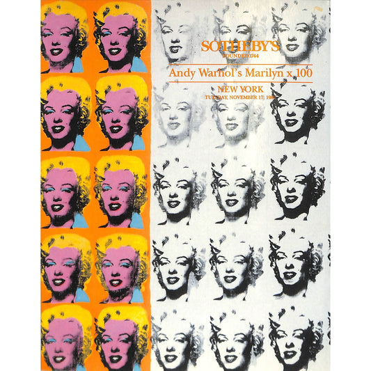 Sotheby's Andy Warhol's Marilyn x 100 Auction Catalog November 17, 1992