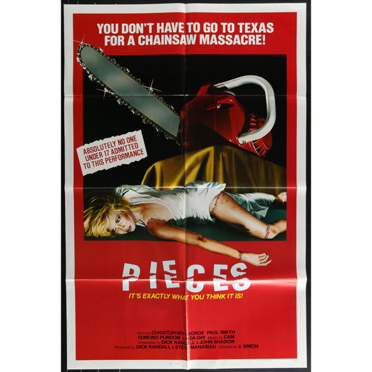 Pieces (1982) Original Movie Poster Folded 27x41