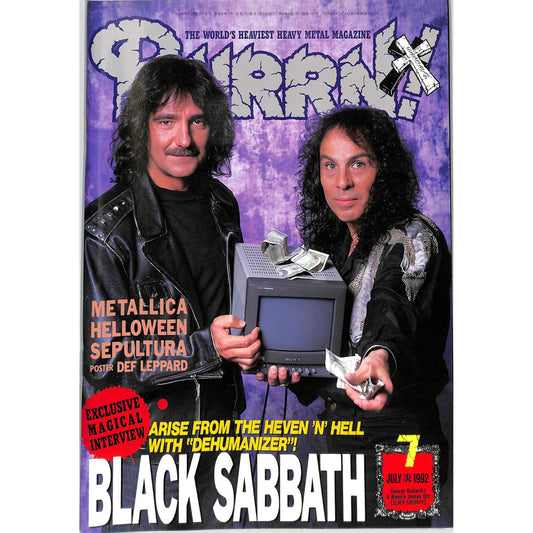 Burrn! Magazine Issue #7 July 1992 Black Sabbath Cover Heavy Metal Japan