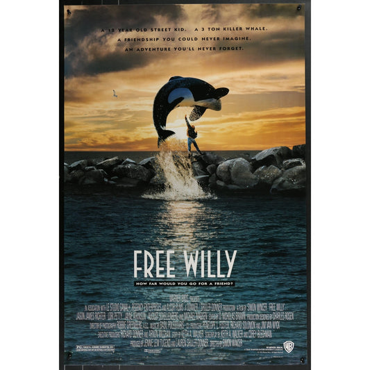 Free Willy (1993) Original Single-sided Movie Poster Rolled 27x40