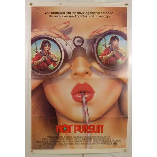 Hot Pursuit (1987) Original Movie Poster Folded 27x41