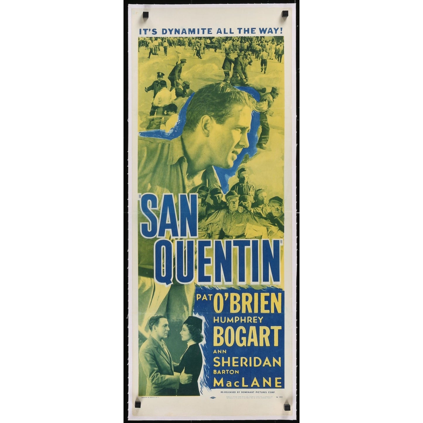 San Quentin (1956) Linenbacked Original Movie Poster 14x36