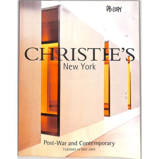 Christie's Post War and Contemporary Auction Catalog May 14, 2002