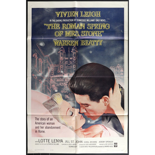 The Roman Spring of Mrs. Stone (1961) Original Movie Poster Folded 27x41