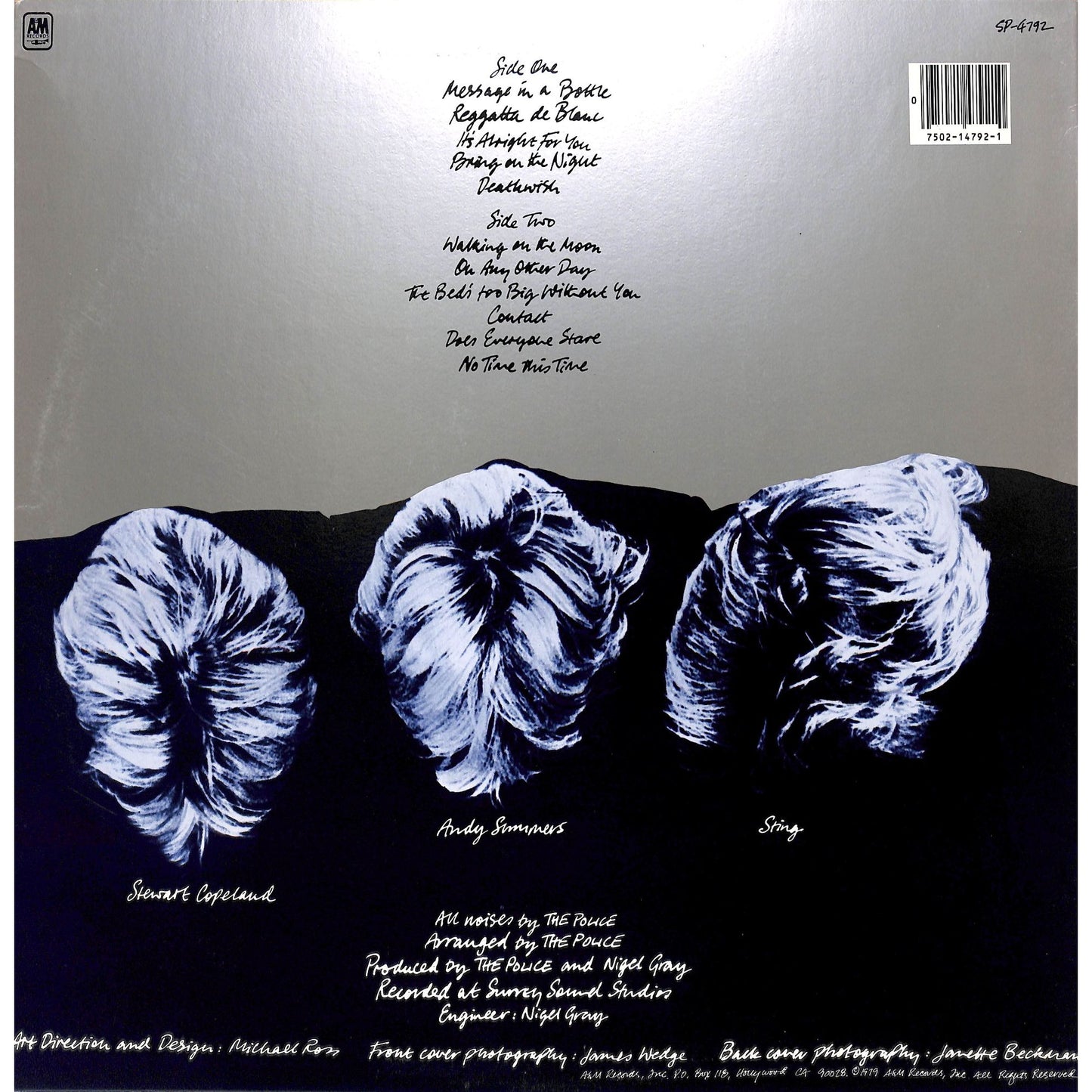 The Police - Regatta De Blanc Vinyl Record SP-4792