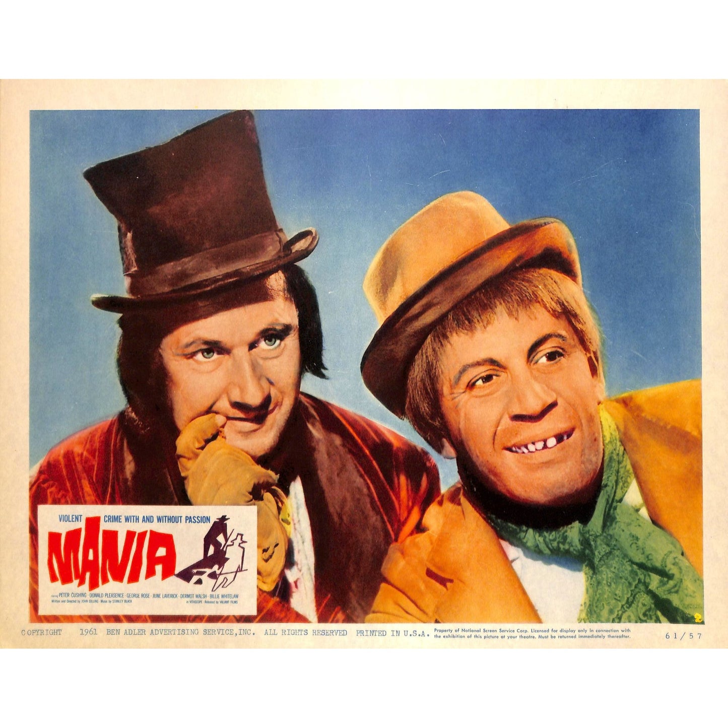 Mania (1961) Lobby Card #2 11X14