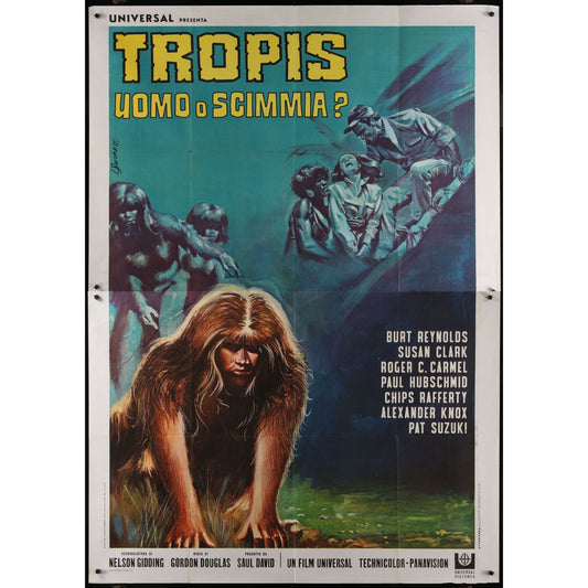 Skullduggery (1970) Original Italian Two-panel Movie Poster Folded 55x78