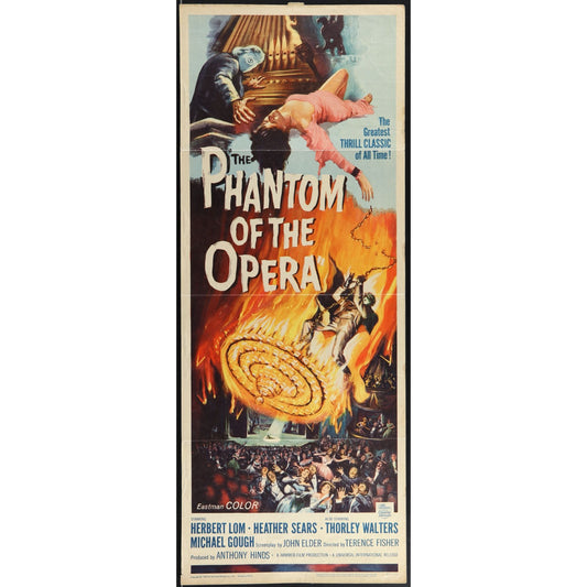Phantom of the Opera (1962) Original Insert Movie Poster 14x36