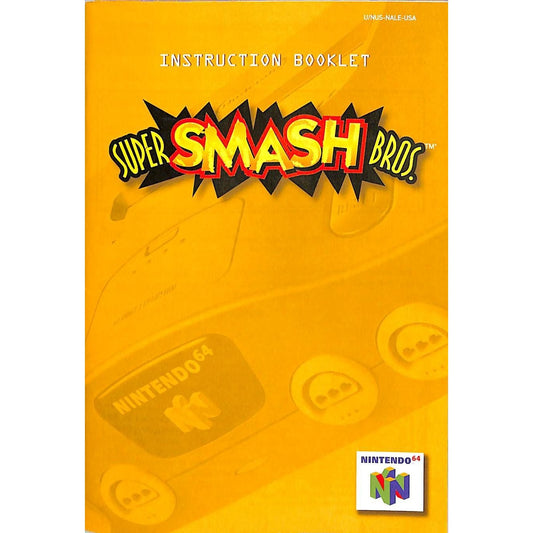 Super Smash Bros. (1999) Original N64 Instruction Booklet