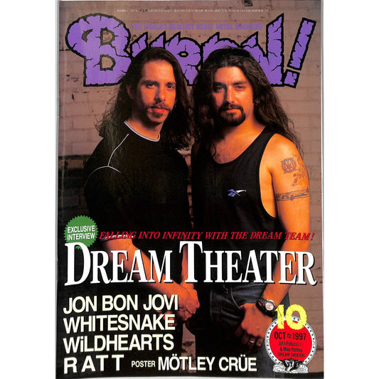 Burrn! Magazine Issue #10 October 1997 Dream Theater Cover Heavy Metal Japan