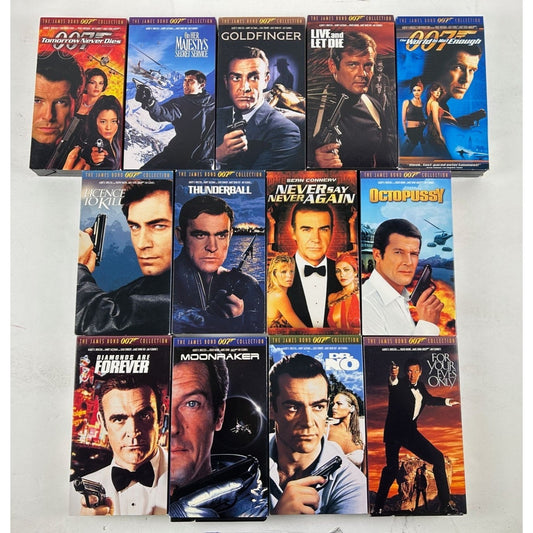 James Bond VHS Collection 13 Movies