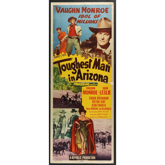 Toughest Man in Arizona (1952) Original Western Insert Movie Poster 14x36
