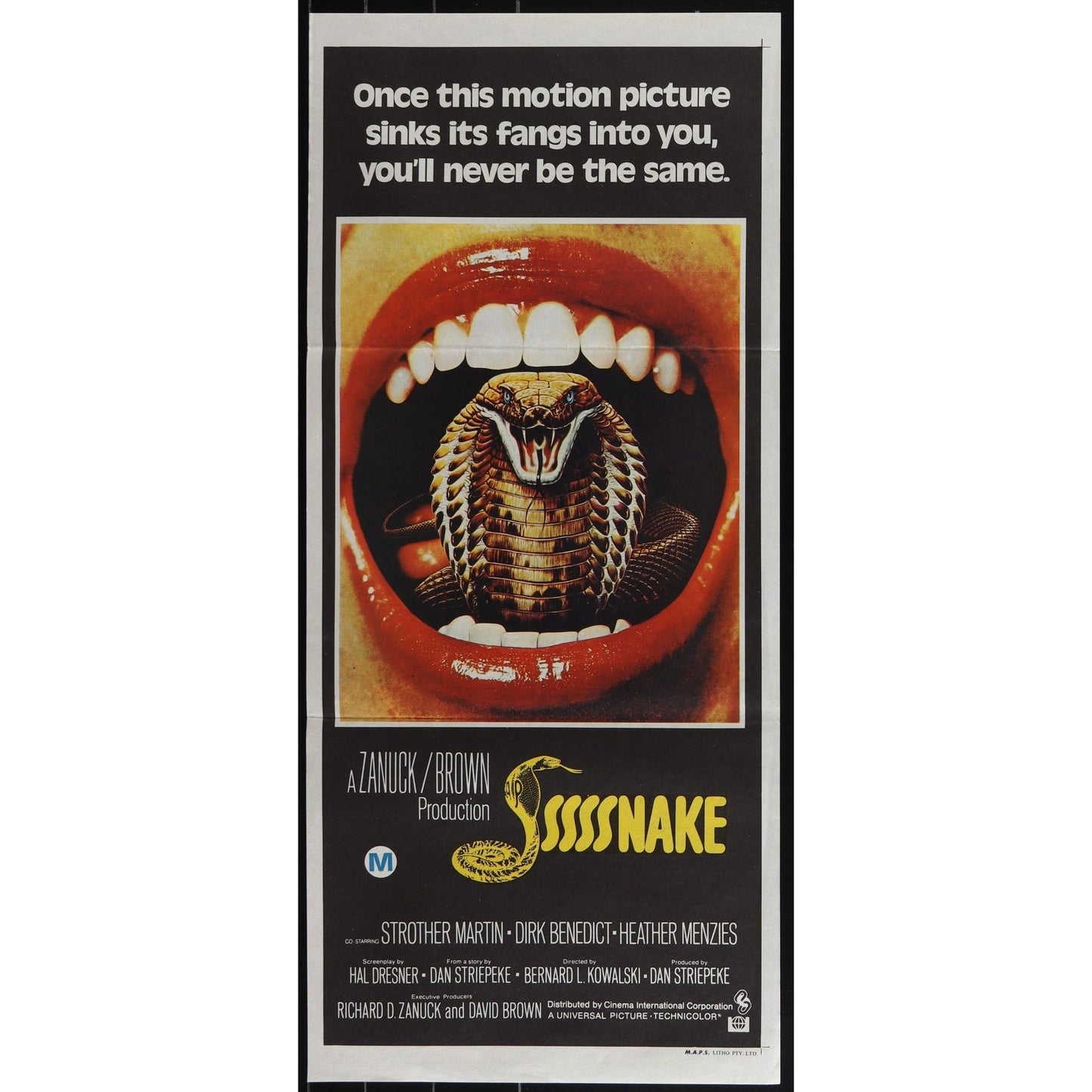 Sssssss: Silbido De Muerte (1973) Original Australian Daybill Poster 13x30
