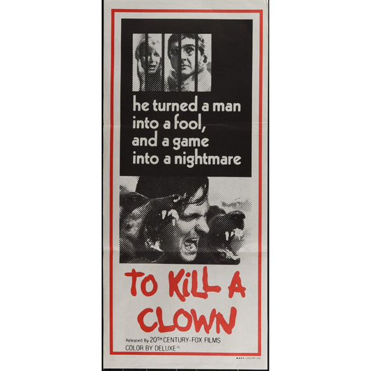 To Kill a Clown (1972) Original Australian Daybill Poster 13x30