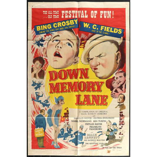 Down Memory Lane (1949) Original Movie Poster Folded 27x41