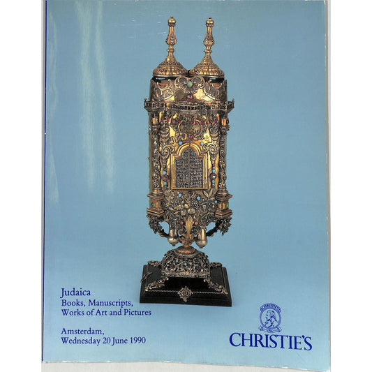 Christie's Judaica Books Art Auction Catalog June 20, 1990