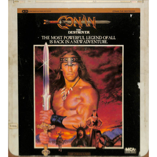 Conan the Destroyer (1984) Vintage CED RCA SelectaVision Videodisc TESTEDWORKING