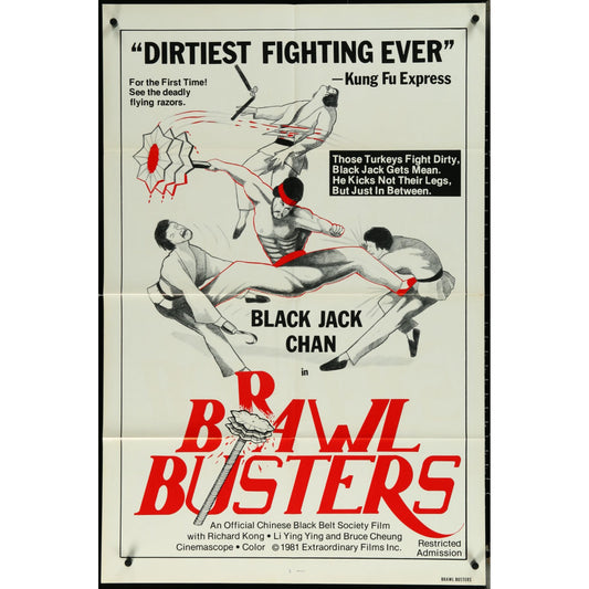 The Brawl Busters (1978) Original Movie Poster Folded 27x41