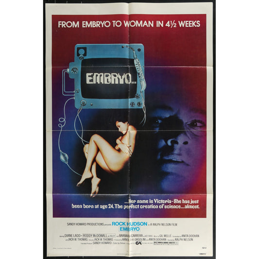 Embryo (1976) Original Movie Poster Folded 27x41