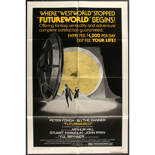 Futureworld (1976) Original Movie Poster Folded 27x41