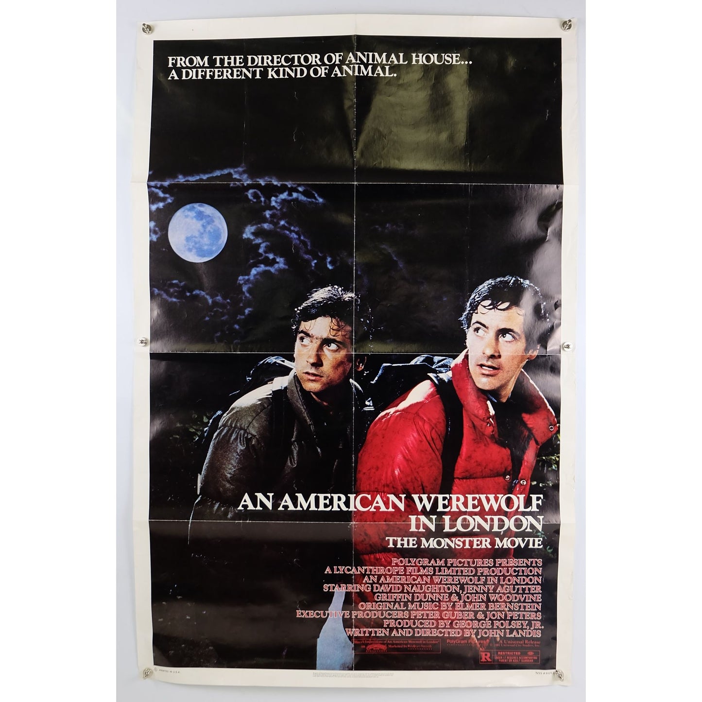 An American Werewolf in London (1982) Original Movie Poster Folded 27x41
