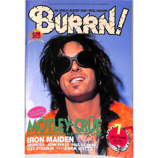 Burrn! Magazine Issue #7 July 2000 Nikki Sixx Cover Heavy Metal Japan