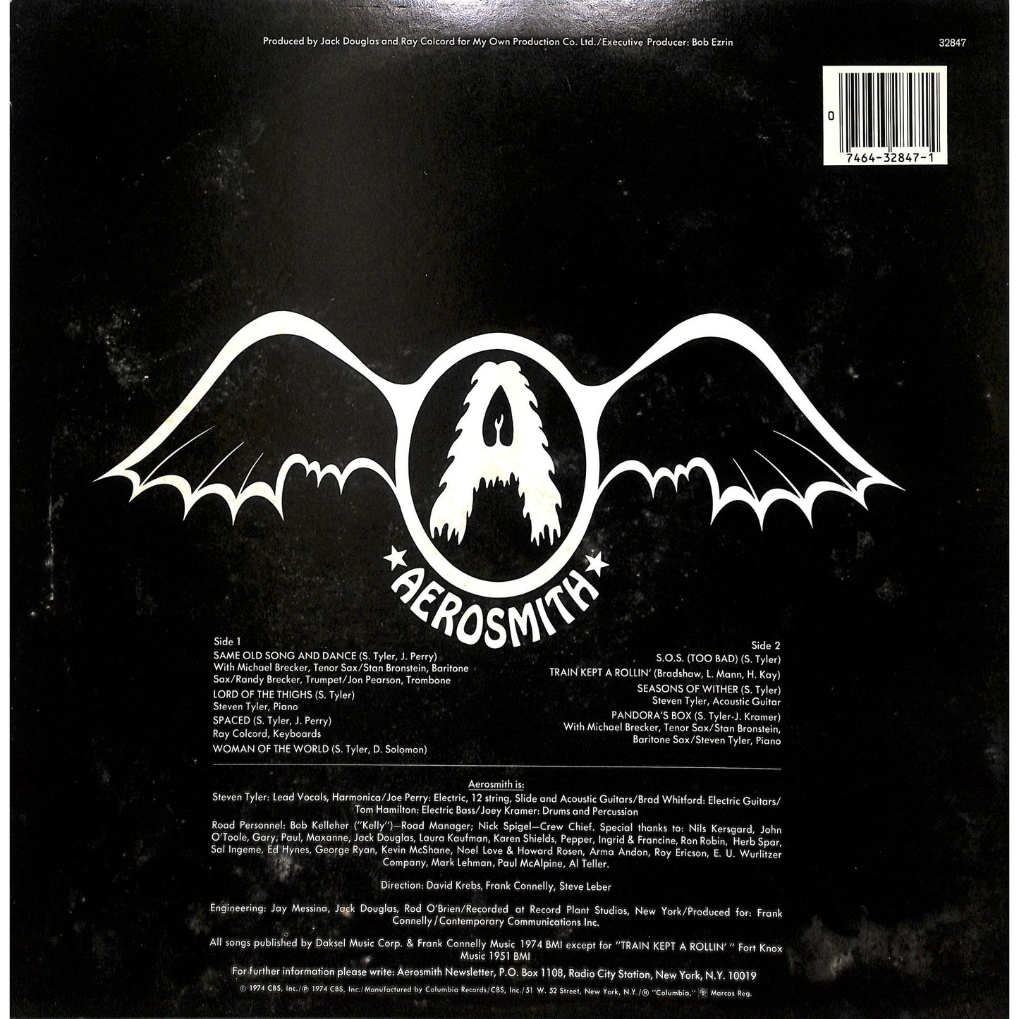 Aerosmith - Get Your Wings Vinyl Record PC 32847