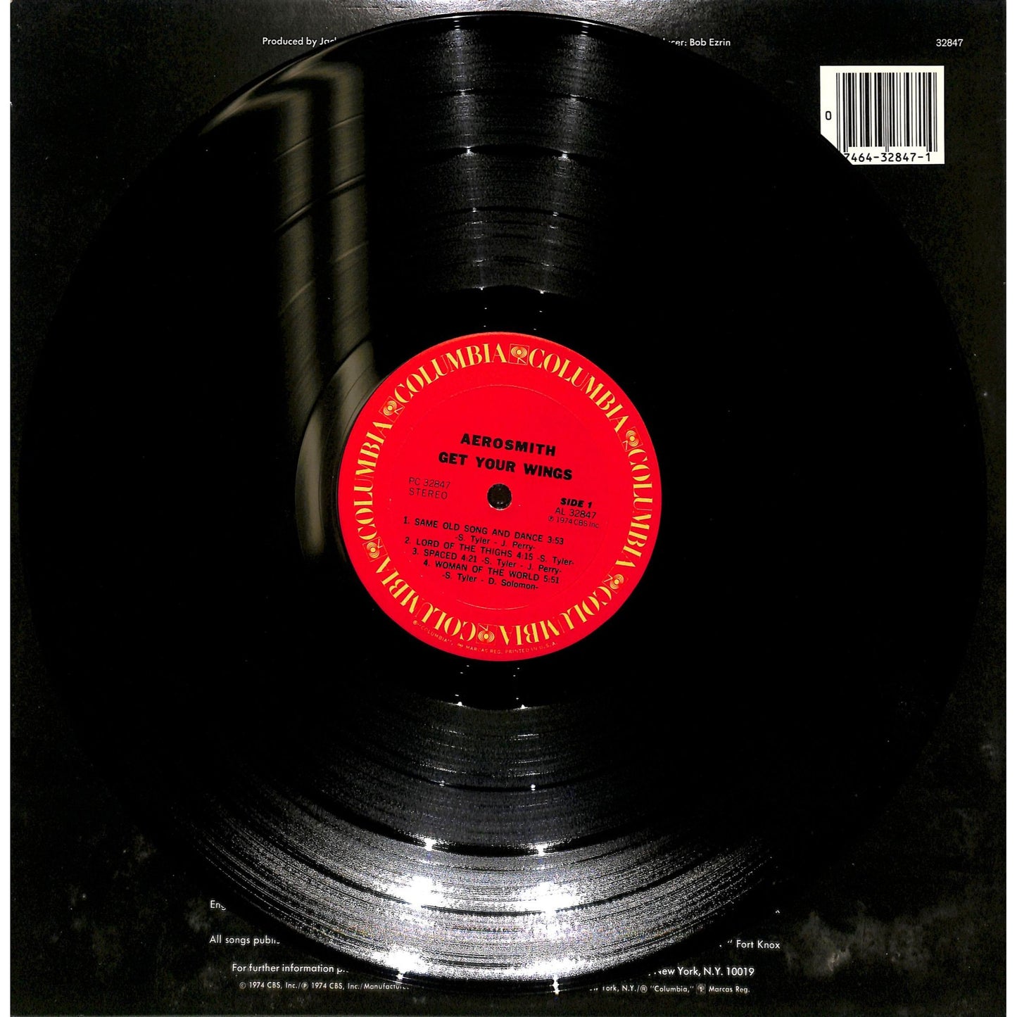 Aerosmith - Get Your Wings Vinyl Record PC 32847