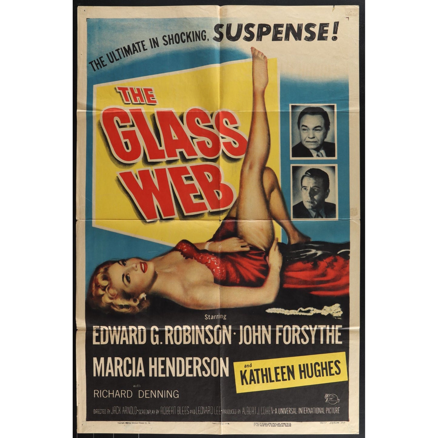 The Glass Web (1953) Original Movie Poster Folded 27x41
