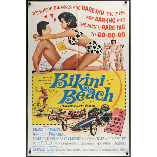 Bikini Beach (1964) Original Folded Movie Poster