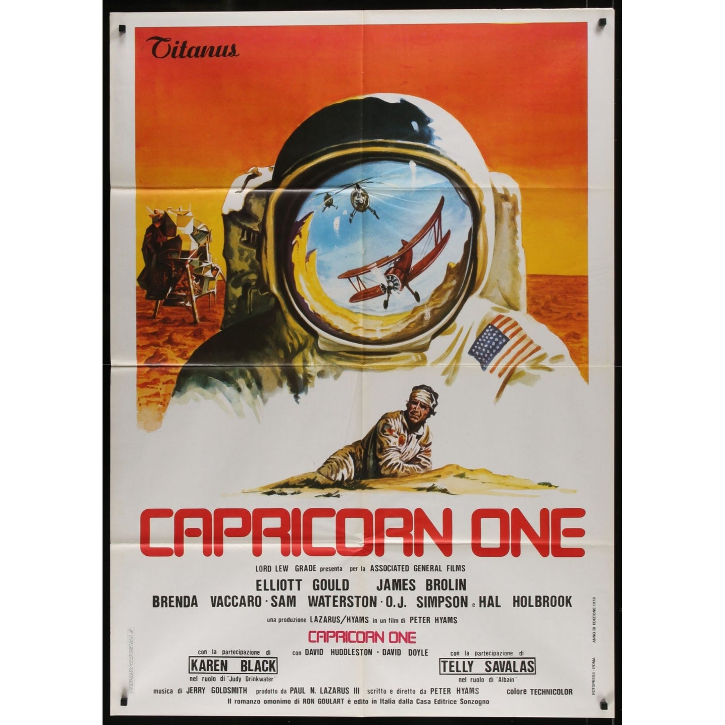 Capricorn One (1977) Original 1P Italian Movie Poster 39x55