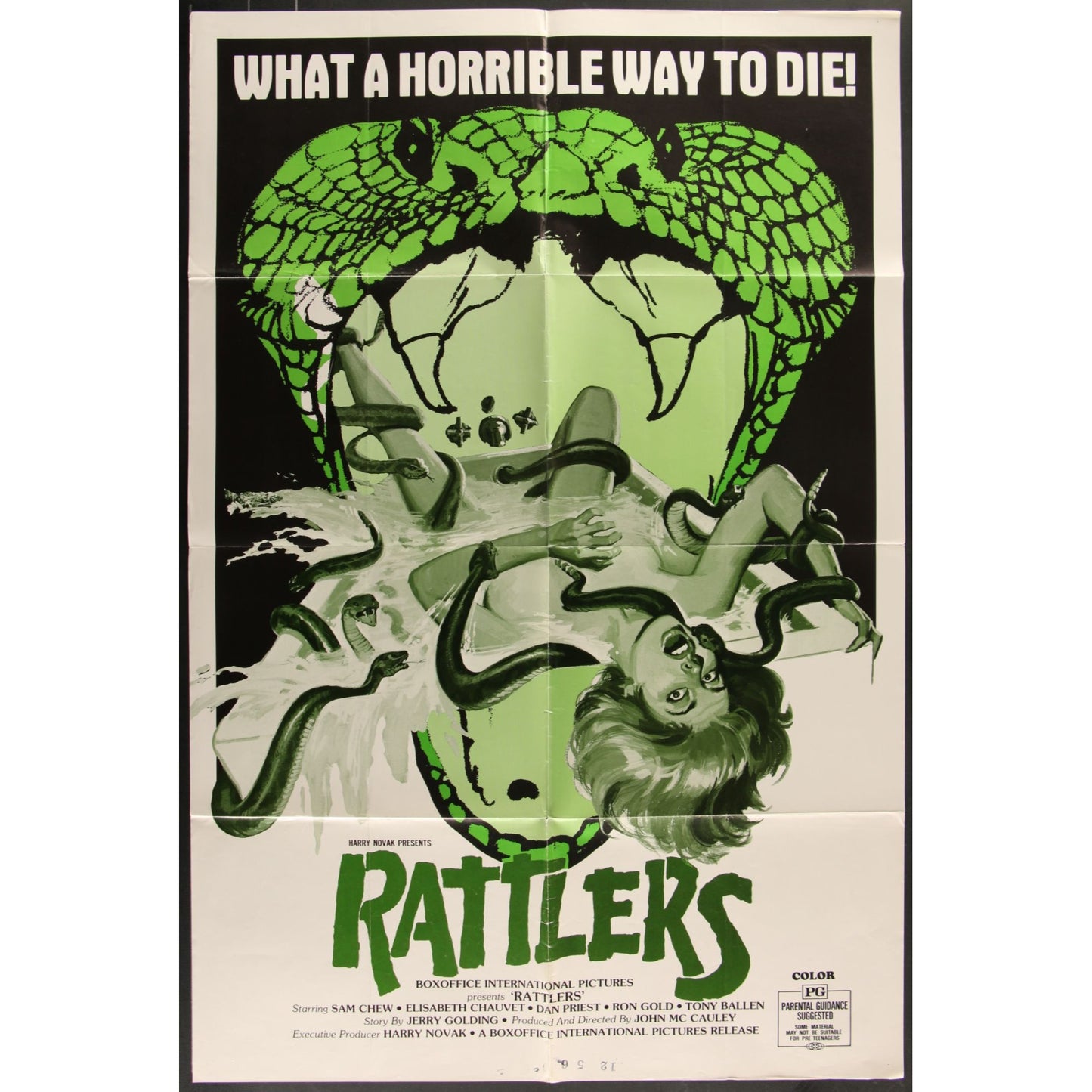 Rattlers (1976) Original Movie Poster Folded 27x41