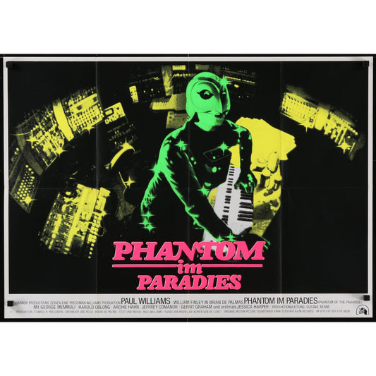 Phantom of the Paradise (1974) Original German A1 Day-Glo Movie Poster 23x33
