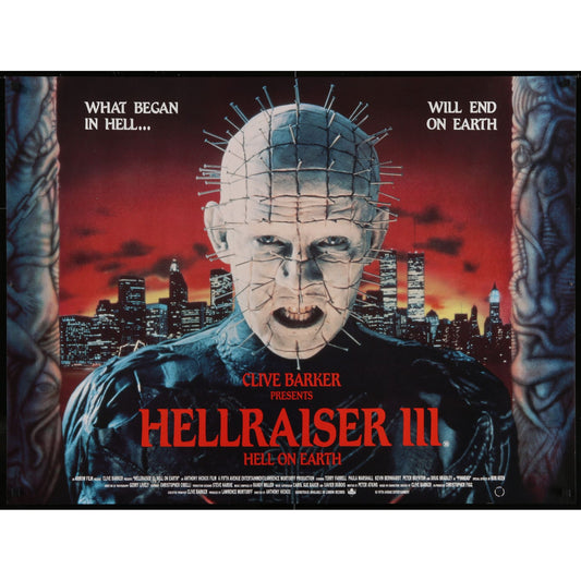 Hellraiser III: Hell on Earth (1992) British Quad Original Movie Poster 30x40