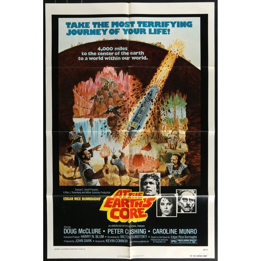 At the Earth's Core (1976) Original Movie Poster Folded 27x41