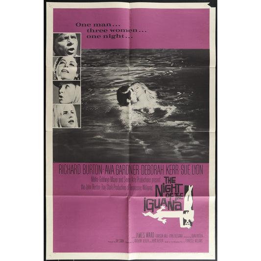 The Night of the Iguana (1964) Original Movie Poster 27x41 Folded